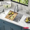 23&rdquo; Workstation Undermount&nbsp;Single Bowl&nbsp;16 Gauge Stainless Steel&nbsp;Kitchen Sink&nbsp;with&nbsp;WorkFlow&trade; Ledge and Accessories